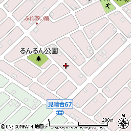 北海道江別市見晴台75周辺の地図
