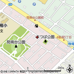 北海道江別市見晴台19-4周辺の地図