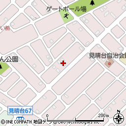 北海道江別市見晴台57周辺の地図