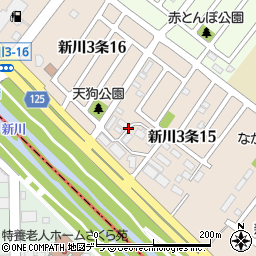 北海道札幌市北区新川３条周辺の地図
