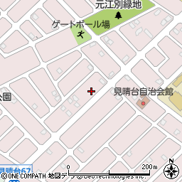 北海道江別市見晴台57-5周辺の地図