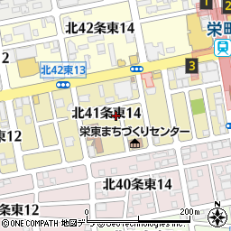 北海道札幌市東区北４１条東14丁目周辺の地図