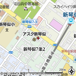 ＯＭレジデンス新琴似駅前周辺の地図