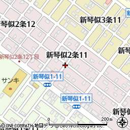 北海道札幌市北区新琴似２条11丁目周辺の地図