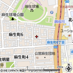 北海道札幌市北区麻生町6丁目周辺の地図