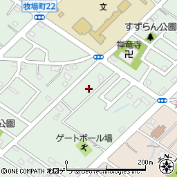 北海道江別市牧場町周辺の地図