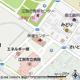 江別市立病院周辺の地図