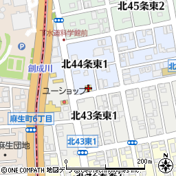 セブンイレブン札幌北４４条東店周辺の地図