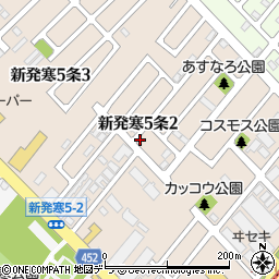 北海道札幌市手稲区新発寒５条2丁目周辺の地図