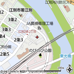 北海道江別市１条周辺の地図