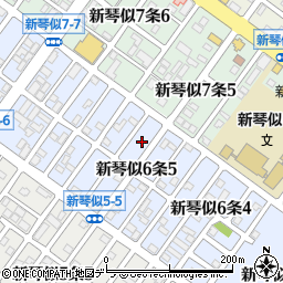 北海道札幌市北区新琴似６条5丁目5周辺の地図