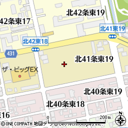 北海道札幌市東区北４１条東18丁目周辺の地図