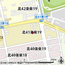 北海道札幌市東区北４１条東19丁目周辺の地図