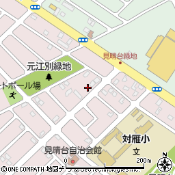 北海道江別市見晴台11-5周辺の地図