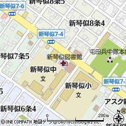 札幌市新琴似図書館周辺の地図