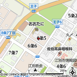 〒067-0016 北海道江別市６条の地図