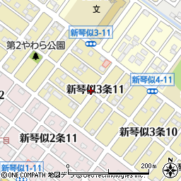 北海道札幌市北区新琴似３条11丁目周辺の地図