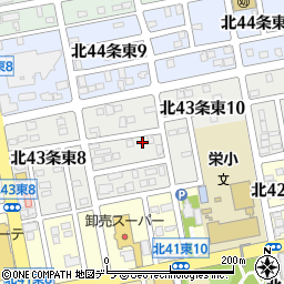 北海道札幌市東区北４３条東周辺の地図
