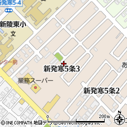 北海道札幌市手稲区新発寒５条3丁目周辺の地図