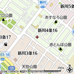 新川風の子公園周辺の地図