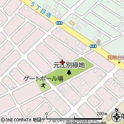北海道江別市見晴台5-8周辺の地図