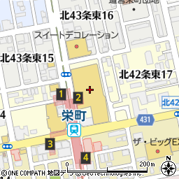 セリアイオン札幌栄町店周辺の地図
