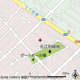 北海道江別市見晴台5-5周辺の地図