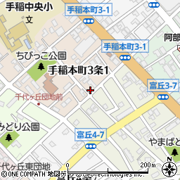 北海道札幌市手稲区手稲本町３条1丁目2-7周辺の地図