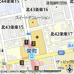 ビークイック札幌　イオン栄町店周辺の地図