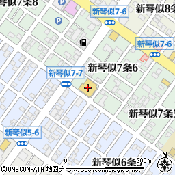 ツルハドラッグ新琴似７条店周辺の地図