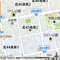 北海道札幌市東区北４５条東2丁目4周辺の地図
