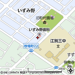 北海道新聞販売所江別西部・梶販売所周辺の地図