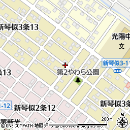 北海道札幌市北区新琴似３条12丁目周辺の地図