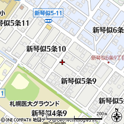 北海道札幌市北区新琴似５条周辺の地図