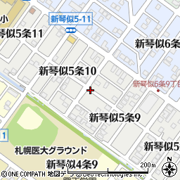 北海道札幌市北区新琴似５条周辺の地図