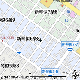 北海道札幌市北区新琴似６条8丁目8-20周辺の地図