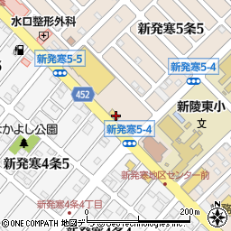 マクドナルド札幌新発寒店周辺の地図