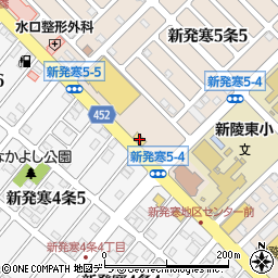 マクドナルド札幌新発寒店周辺の地図