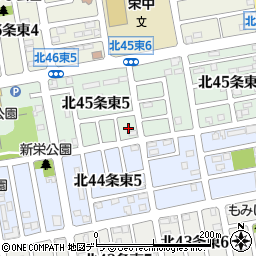 北海道札幌市東区北４５条東5丁目4周辺の地図