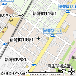 北海道札幌市北区新琴似１０条1丁目6周辺の地図