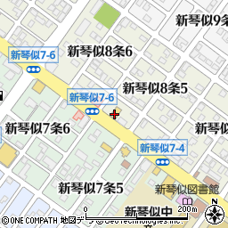 柳月 新琴似店周辺の地図