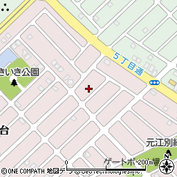 北海道江別市見晴台2-27周辺の地図