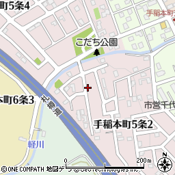 北海道札幌市手稲区手稲本町５条周辺の地図