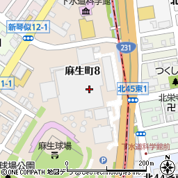 北海道札幌市北区麻生町8丁目周辺の地図