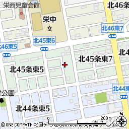 北海道札幌市東区北４５条東6丁目周辺の地図