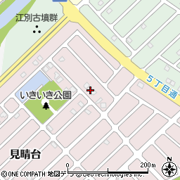 北海道江別市見晴台1-8周辺の地図
