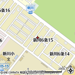 北海道札幌市北区新川６条周辺の地図