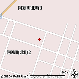北海道釧路市阿寒町北町周辺の地図