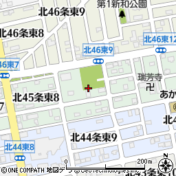 北海道札幌市東区北４５条東9丁目周辺の地図