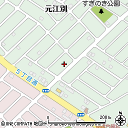 北海道江別市元江別871-4周辺の地図